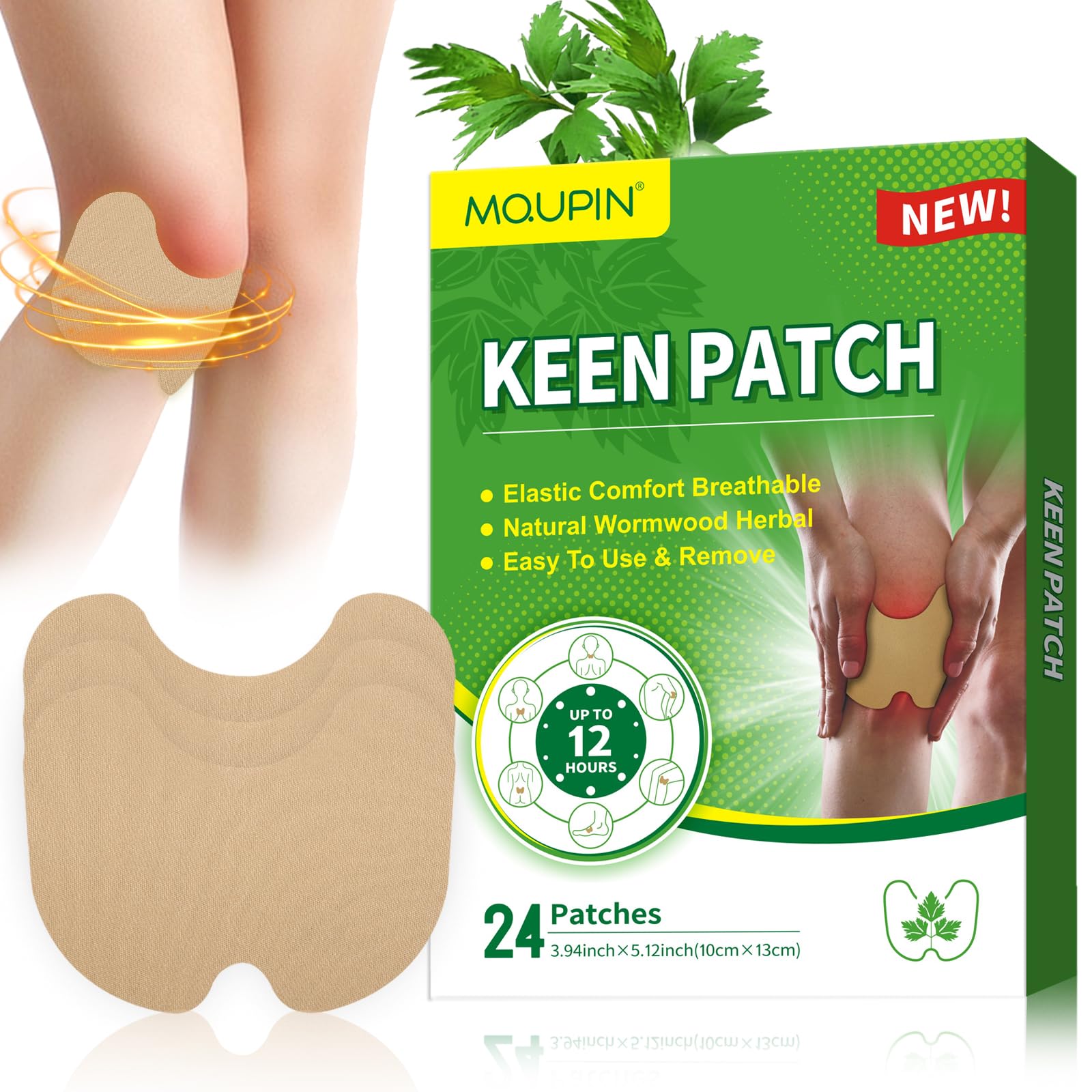 MQUPIN 24 Herbal Patches for Arthritis and Knee Pain